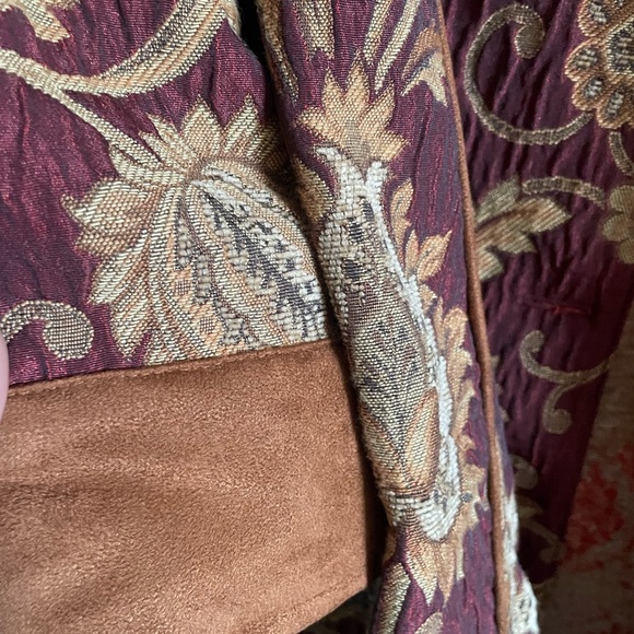 NWT Vintage Panhandle Slim Tan and Red Floral Tapestry Jacket - Picture 5 of 13